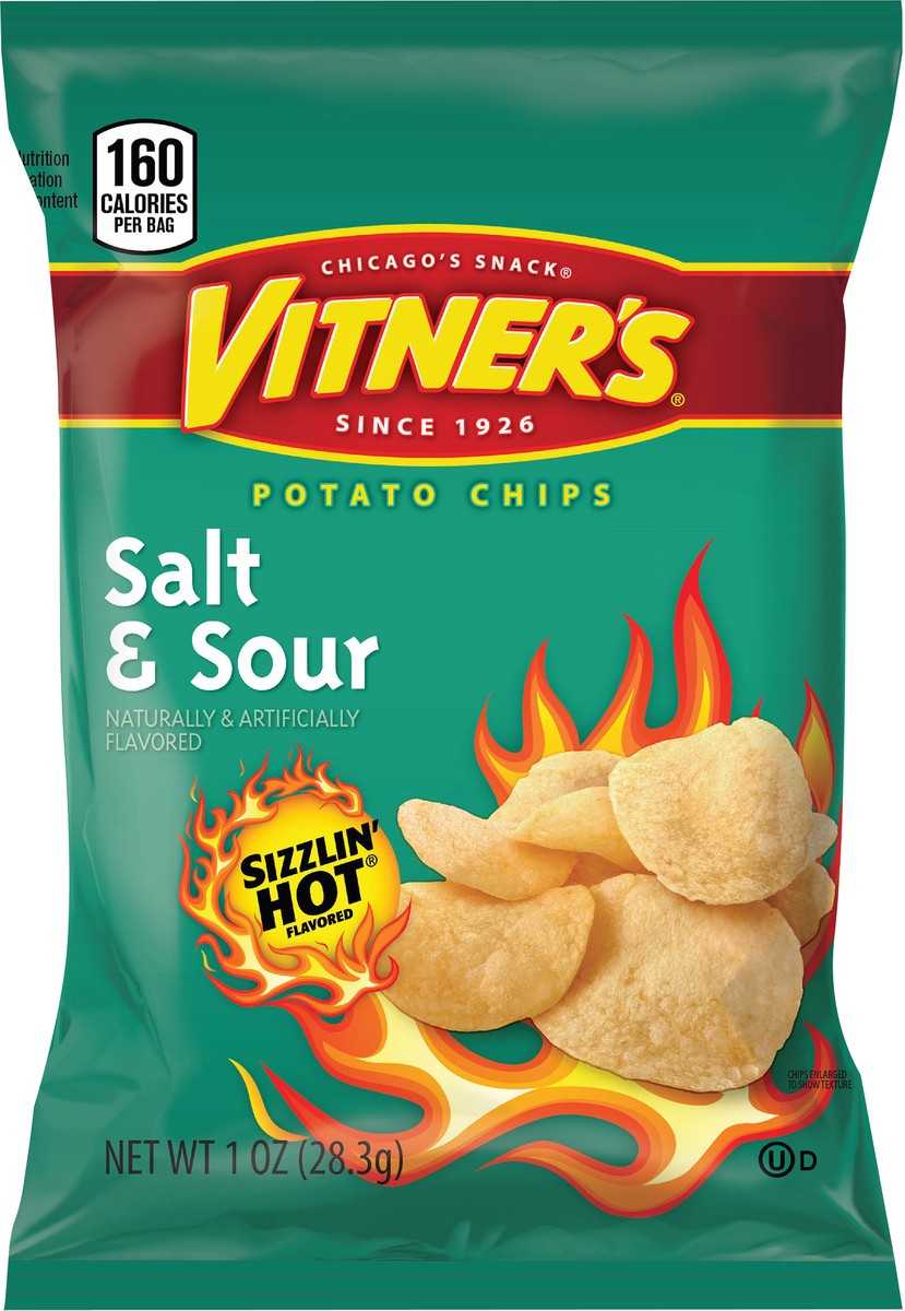 slide 3 of 11, Vitner's 1 oz Vitner's Sizzlin Sour Potato Chip, 1 oz