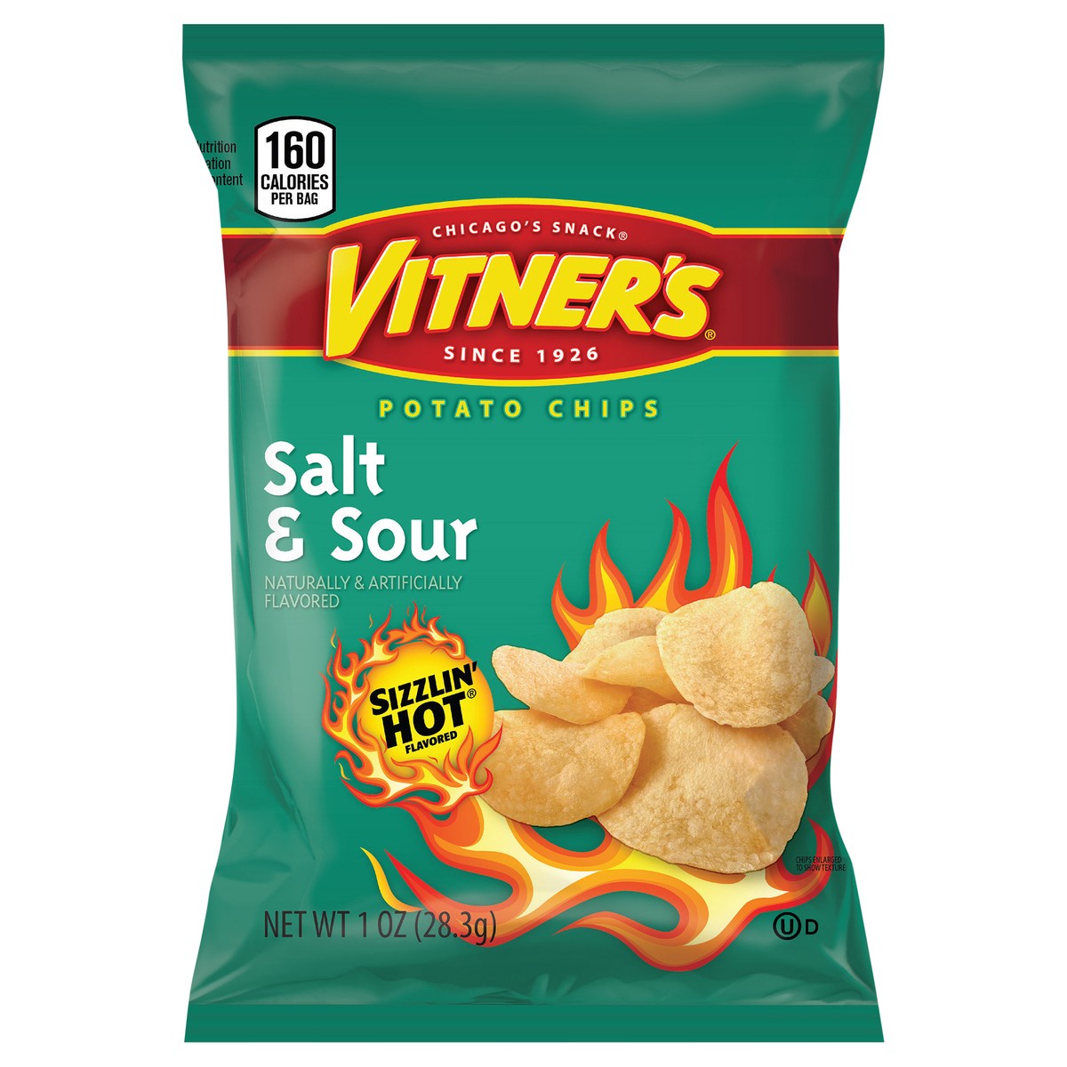 slide 5 of 11, Vitner's 1 oz Vitner's Sizzlin Sour Potato Chip, 1 oz