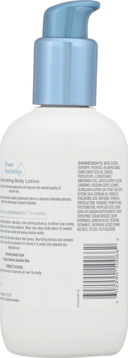 slide 5 of 12, Cetaphil Sheer Hydration Replenishing Body Lotion 8 fl oz, 8 fl oz