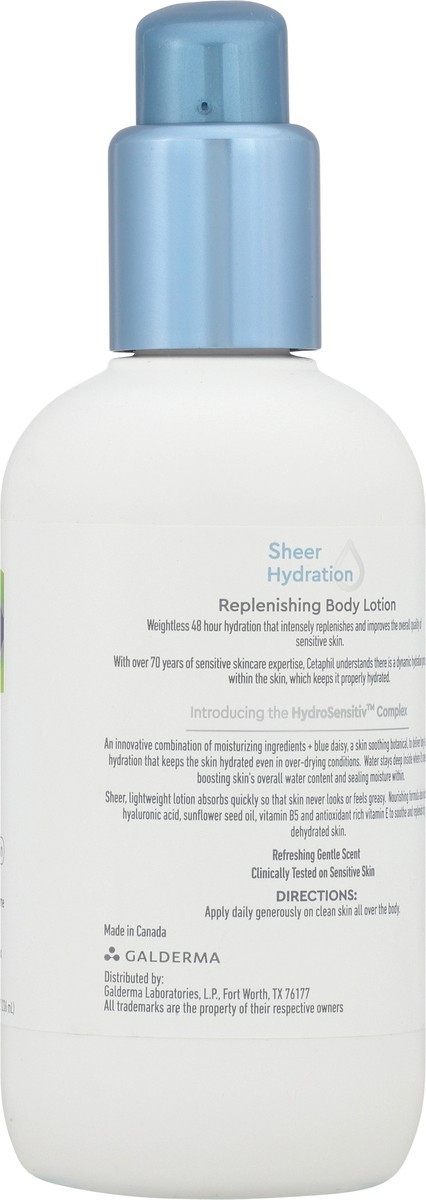 slide 6 of 12, Cetaphil Sheer Hydration Replenishing Body Lotion 8 fl oz, 8 fl oz