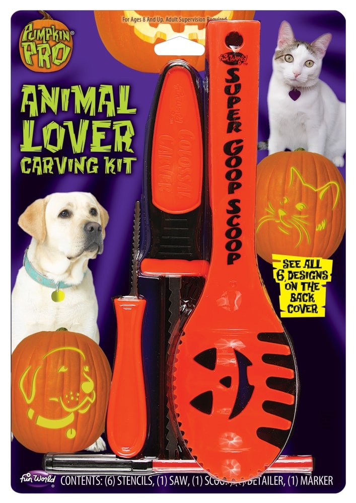 slide 1 of 1, Fun World Pumpkin Pro Animal Lover Carving Kit, 1 ct