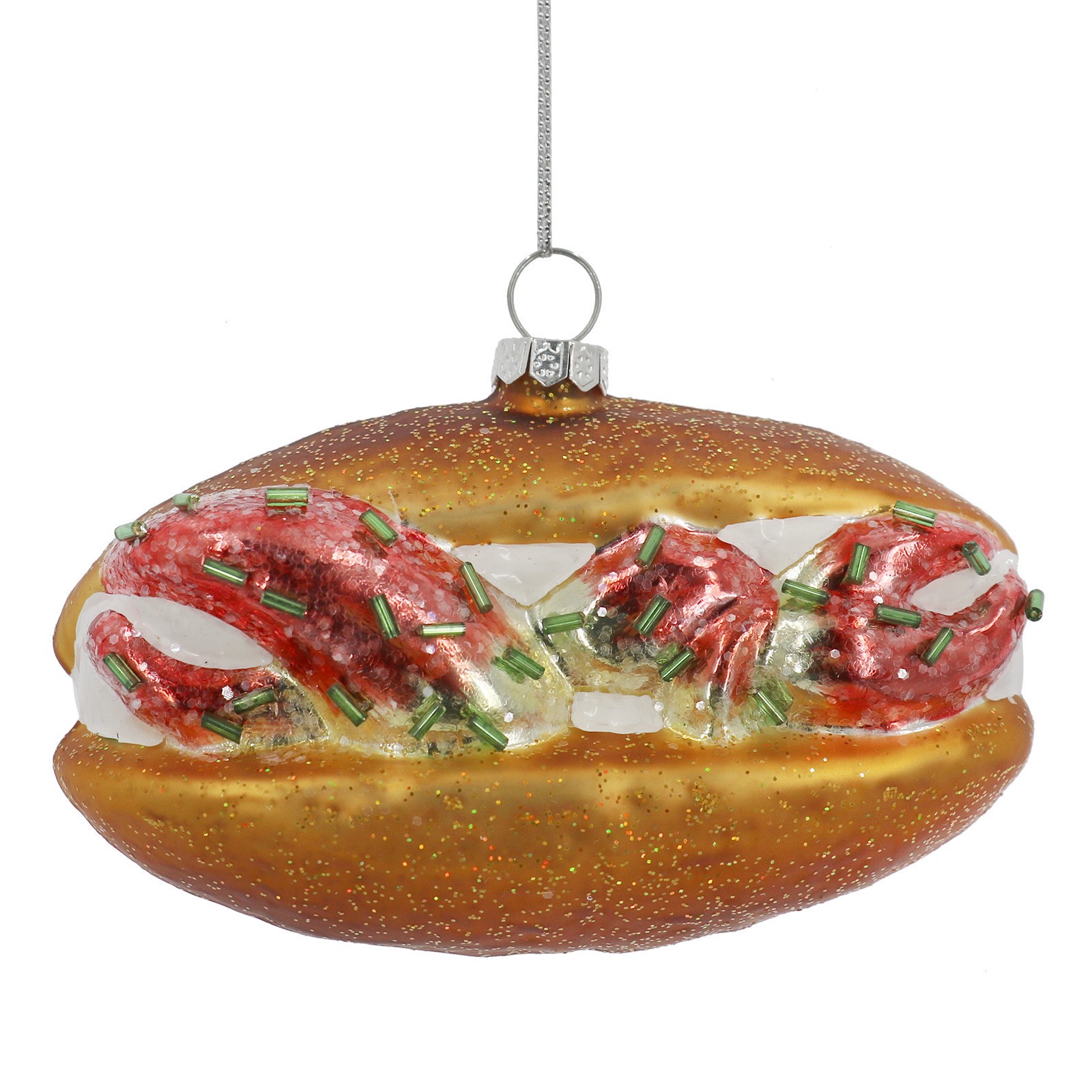 slide 3 of 4, 4.5" Lobster Roll Glass Ornament By Ashland, 4.5 in