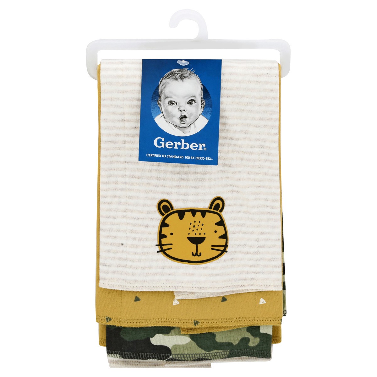 slide 2 of 10, Gerber Burp Cloths 3 ea, 3 ct