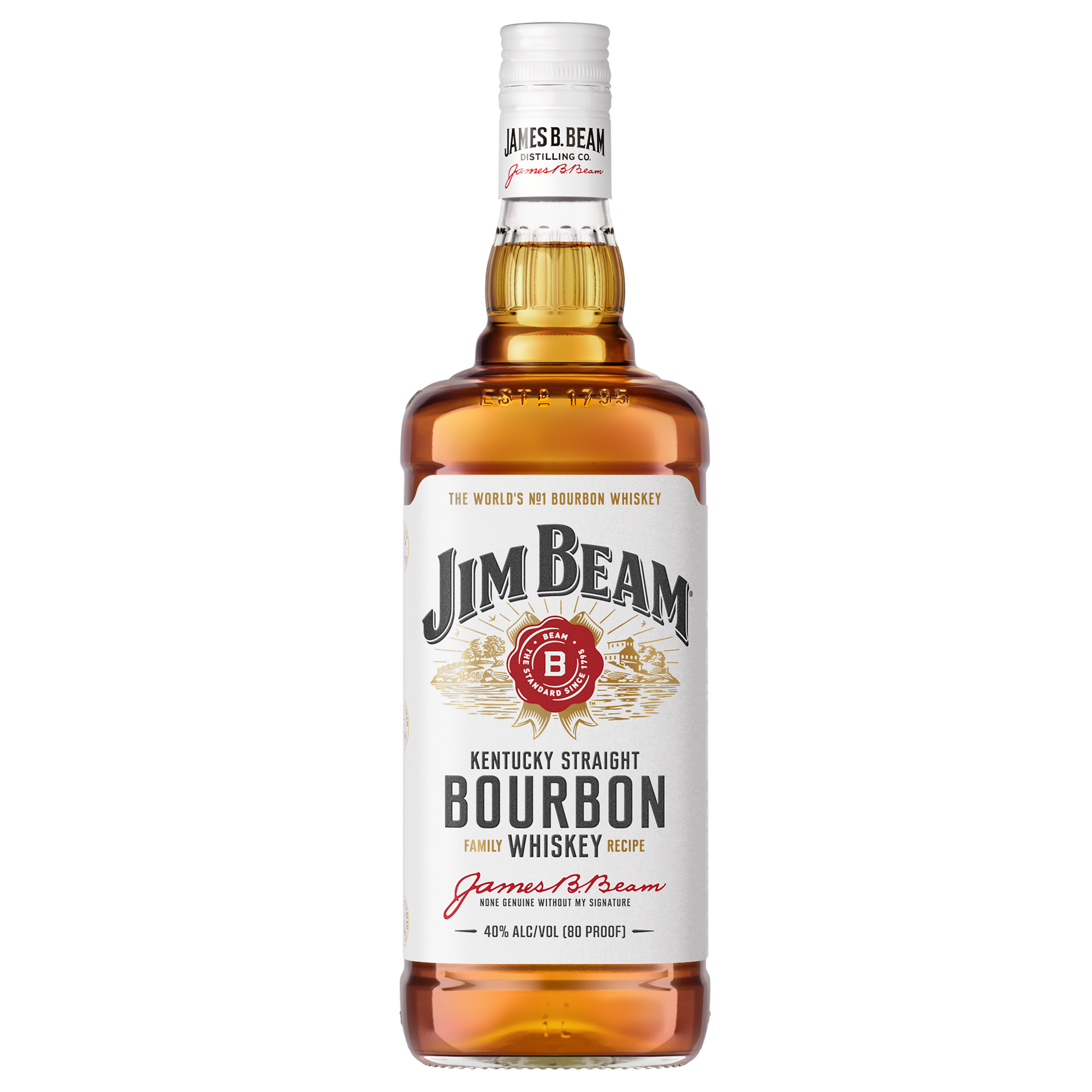 slide 3 of 4, Jim Beam Kentucky Straight Bourbon Whiskey 1 L, 1 liter