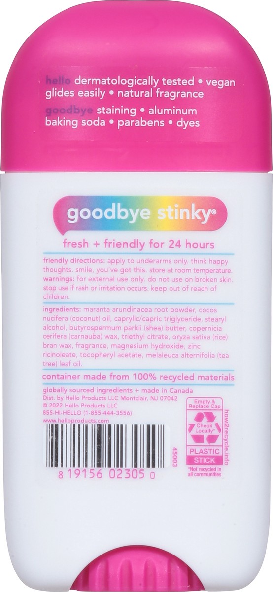 slide 9 of 9, hello Unicorn Tween Deodorant, 24 Hour Odor Protection, No Aluminum + No Baking Soda, Vegan & Parabens Free, 2.6 oz