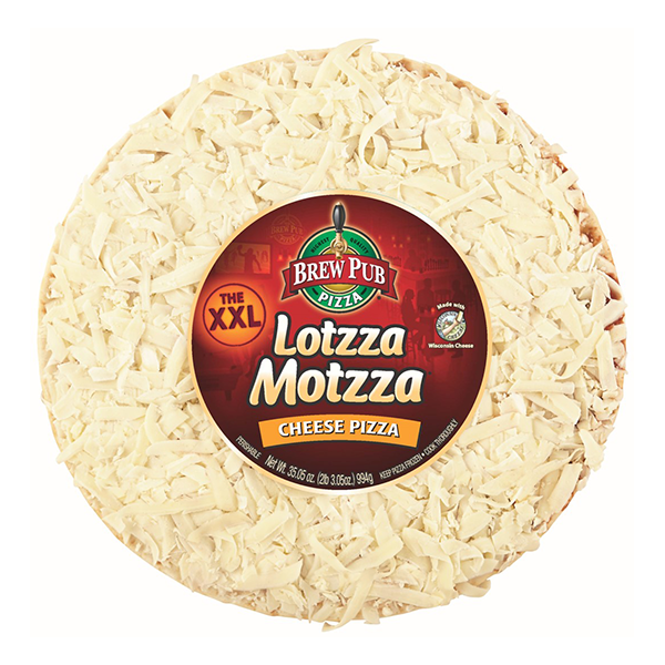 slide 1 of 1, Brew Pub Lotzza Motzza Xxl Cheese Pizza, 15 in