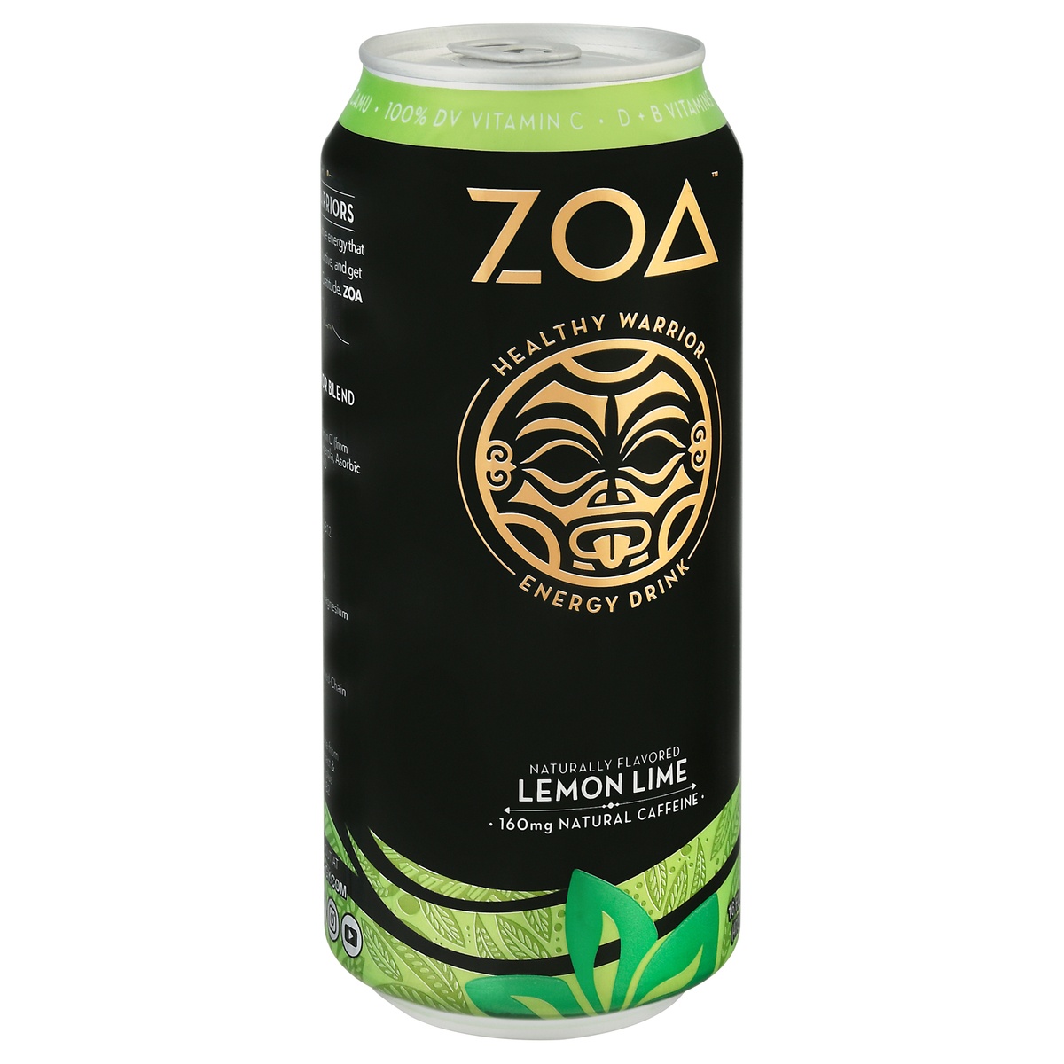 slide 2 of 9, ZOA Lemon Lime Energy Drink 16 fl oz, 16 fl oz