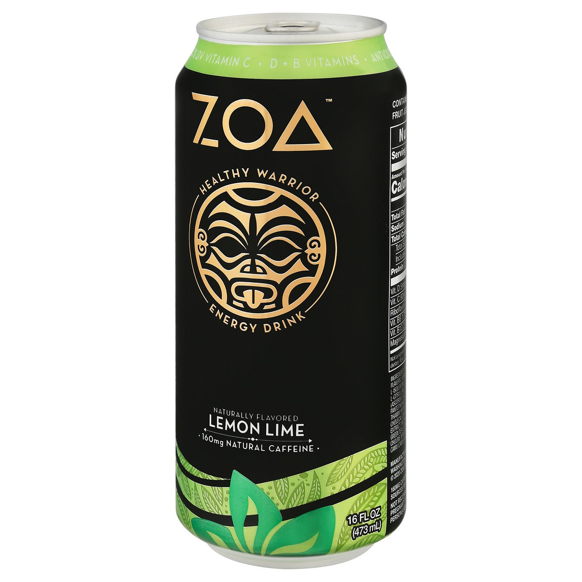 slide 3 of 9, ZOA Lemon Lime Energy Drink - 16 fl oz, 16 fl oz