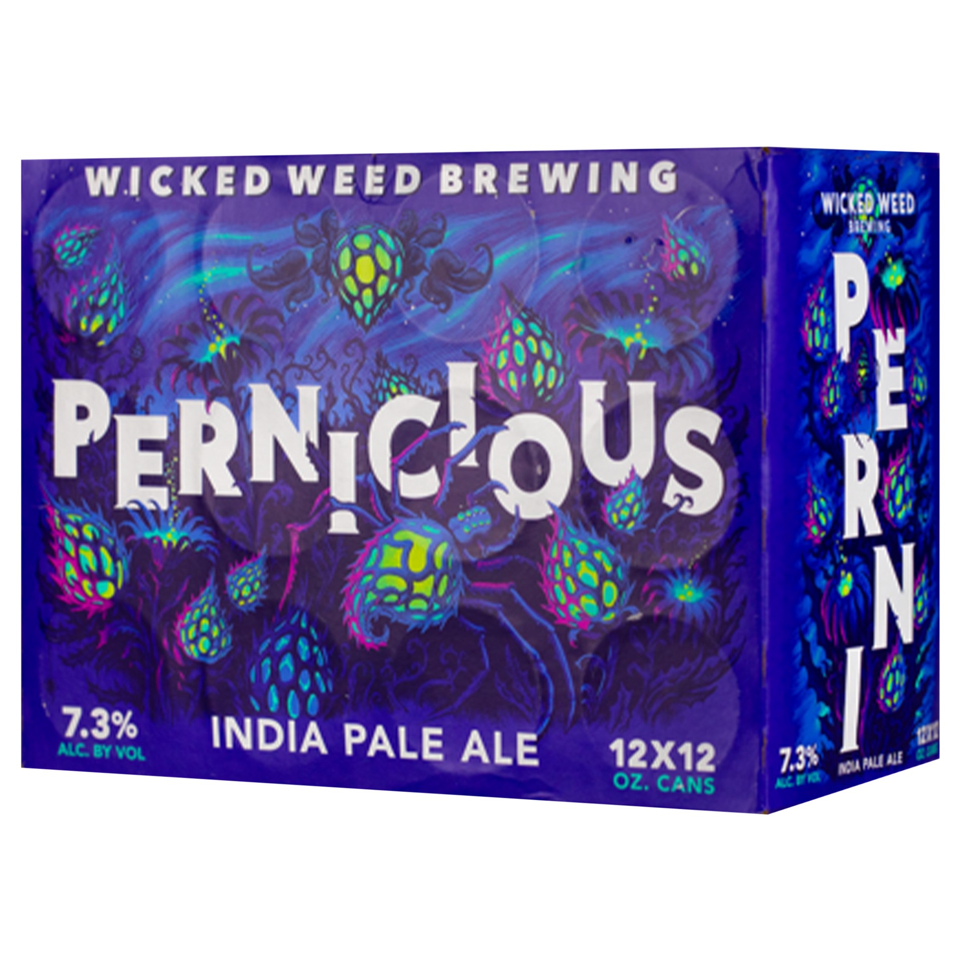 slide 2 of 4, Wicked Weed Pernicious IPA Craft Beer 12 Pack, 12 fl oz Cans, 12 ct; 12 oz