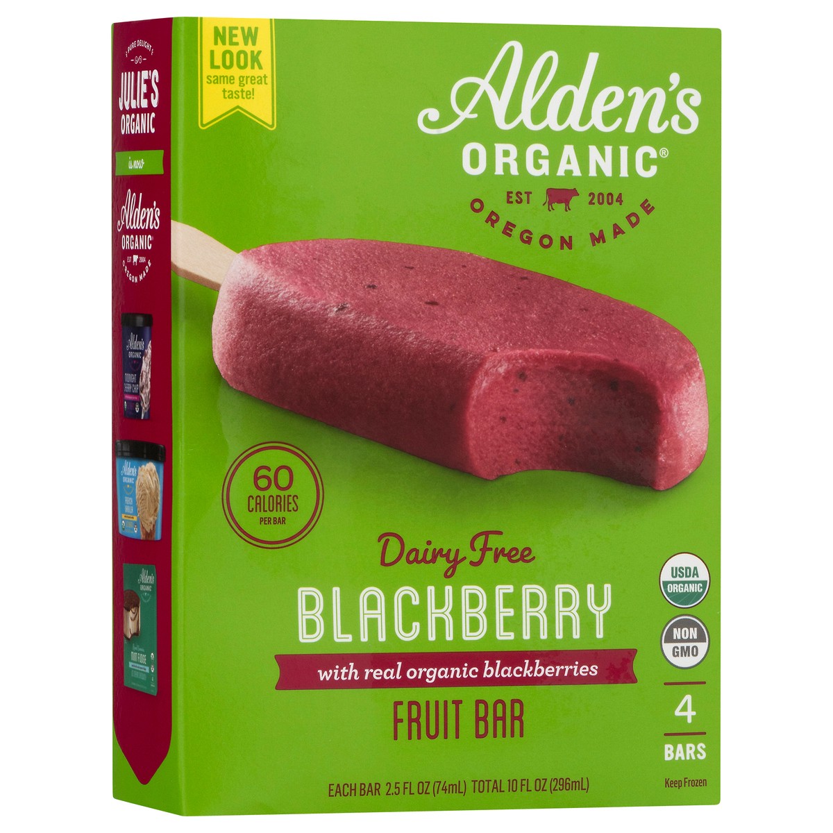 slide 7 of 9, Aldens Organic Organic Non-dairy Blackberry Sorbet Bars, 10 fl oz