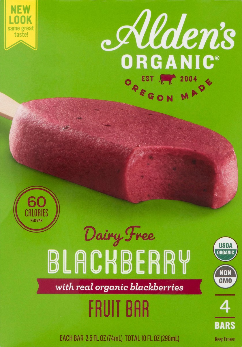 slide 9 of 9, Aldens Organic Organic Non-dairy Blackberry Sorbet Bars, 10 fl oz