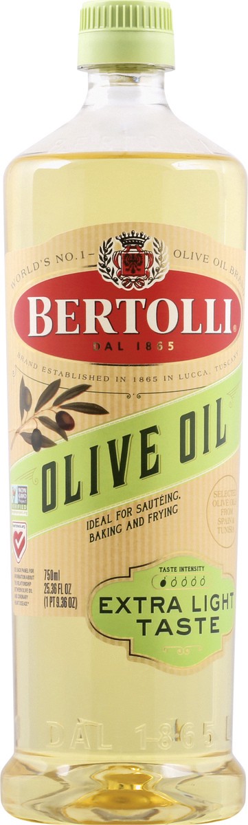 slide 9 of 12, Bertolli Extra Light Taste Olive Oil 25.36 fl oz, 750 ct