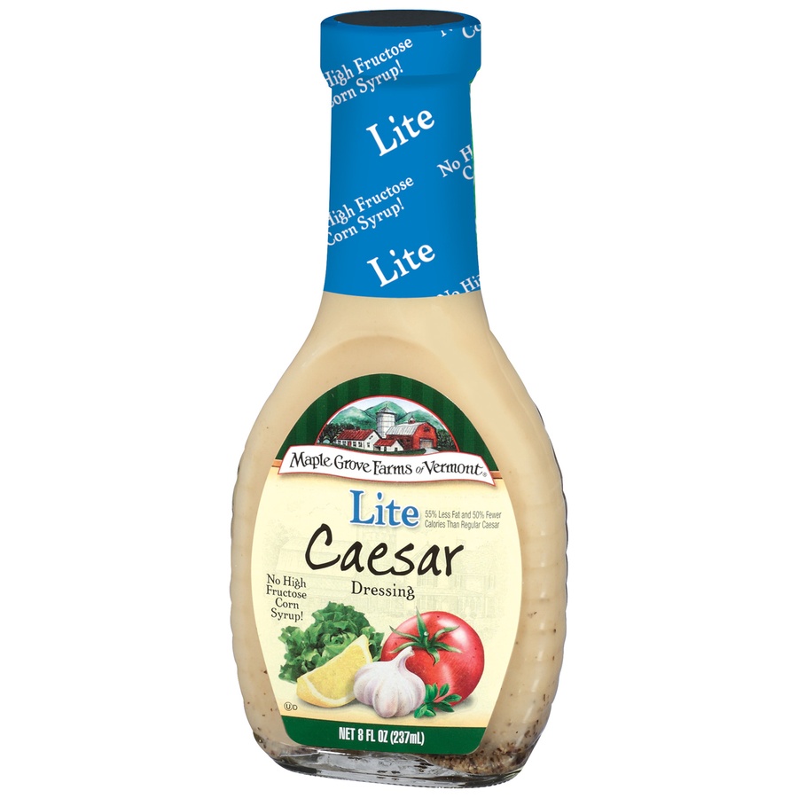 slide 2 of 3, Maple Grove Farms of Vermont Lite Dressing Caesar, 8 oz