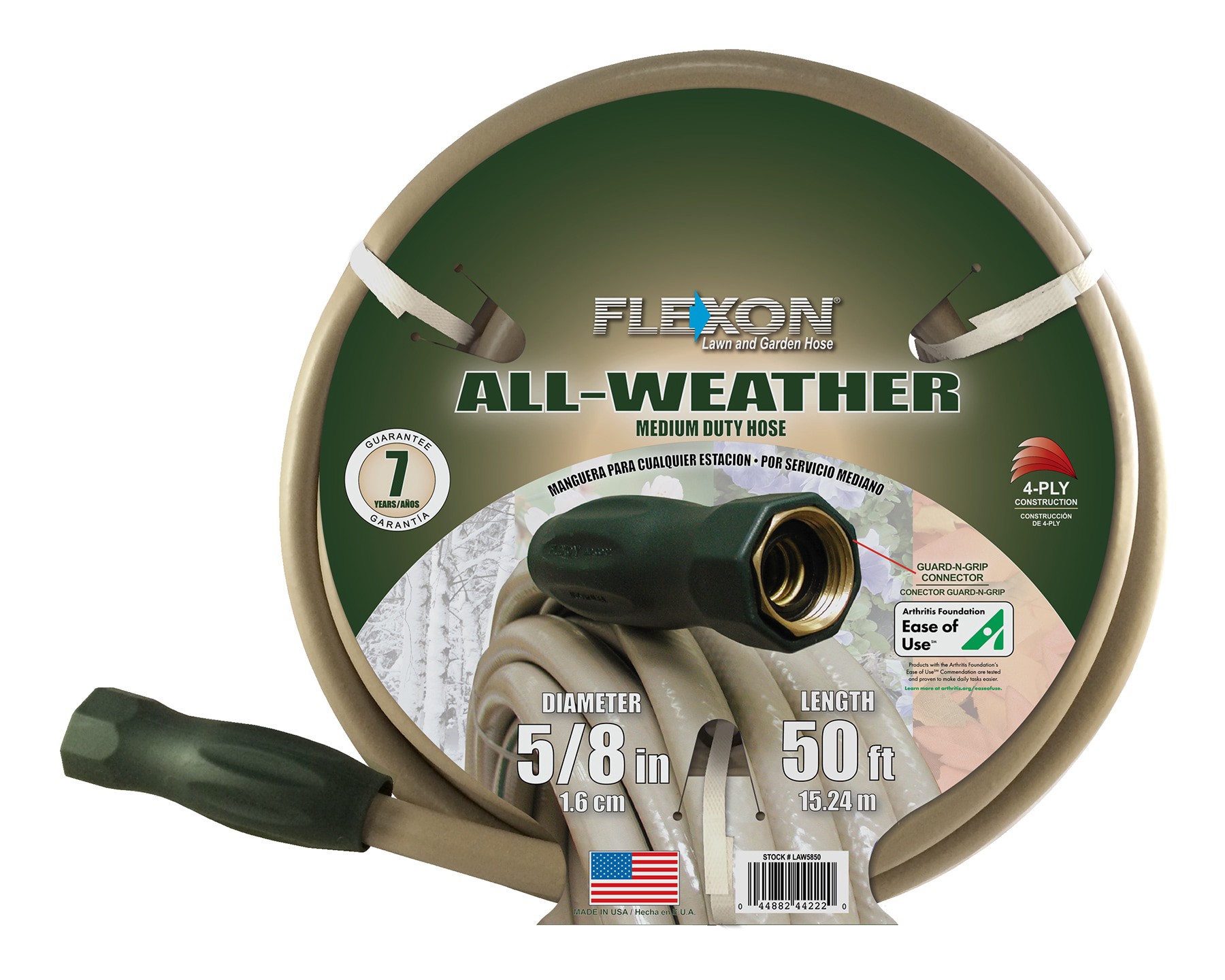 slide 1 of 1, FLEXON 5/8-in x 50-ft Medium-Duty Vinyl Hose, 1 ct