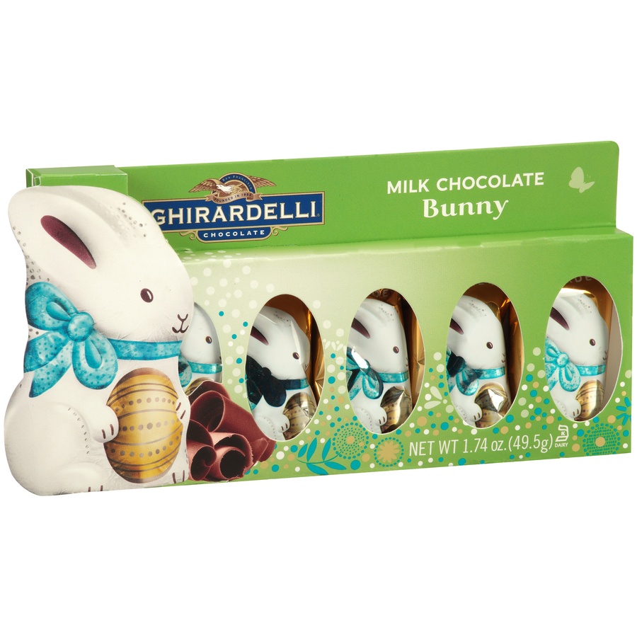 slide 2 of 8, Ghirardelli Milk Chocolate Bunny Gift, 5 ct; 1.74 oz