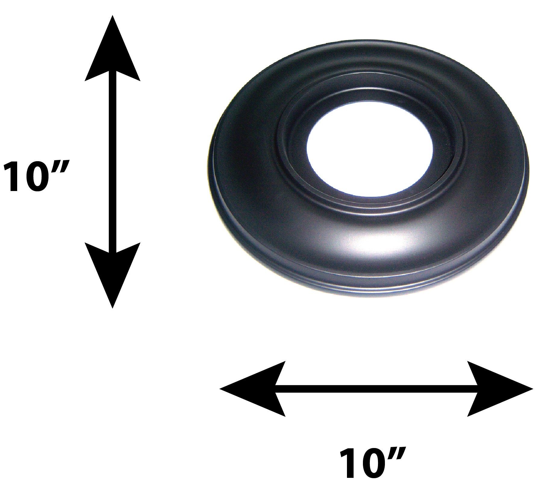 slide 4 of 4, allen + roth 10-in W x 10-in L Traditional Painted Bronze Composite Whole Ceiling Medallion, 1 ct