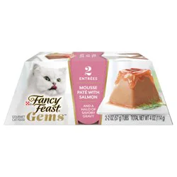 Fancy Feast Gems Pate Cat Food Mousse With Salmon and a Halo of Savory Gravy Cat Food