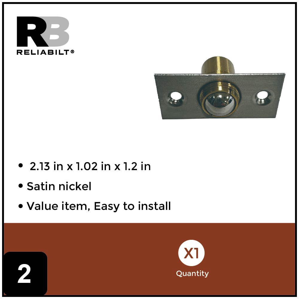 slide 3 of 6, RELIABILT Satin Nickel Adjustable Ball Catch, 1 ct