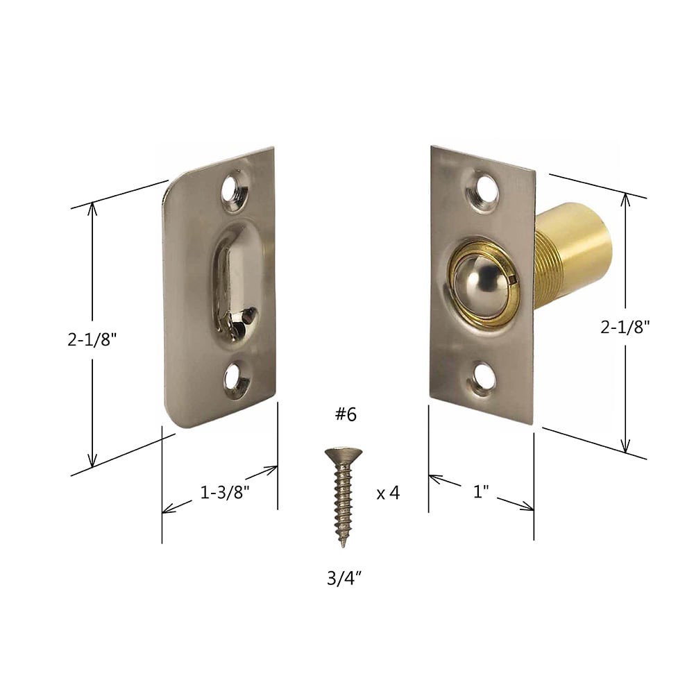 slide 6 of 6, RELIABILT Satin Nickel Adjustable Ball Catch, 1 ct