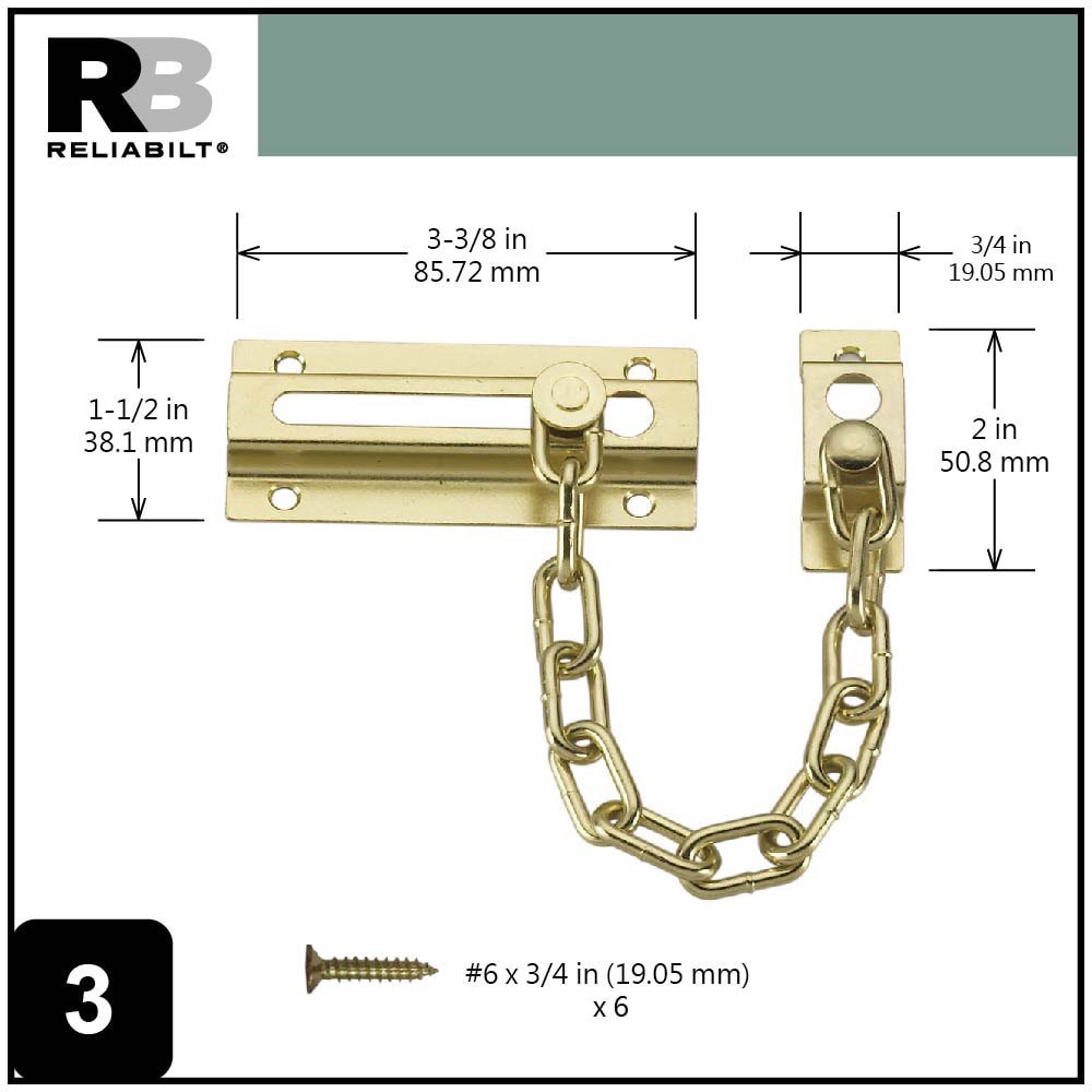 slide 4 of 6, RELIABILT 3-1/3-in Gloss Chain Guards, 1 ct