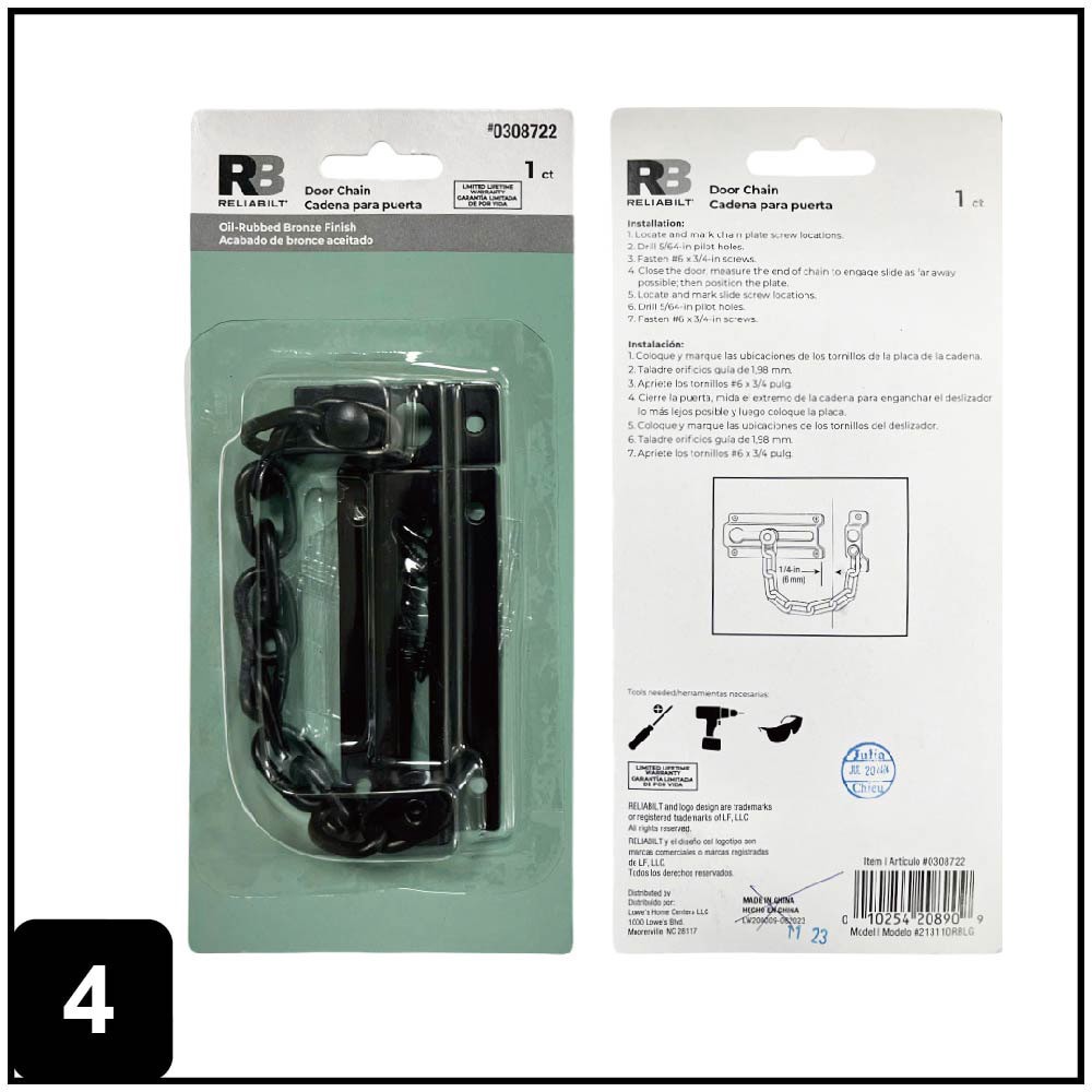 slide 5 of 6, RELIABILT 3-1/3-in Oil-Rubbed Chain Guards, 1 ct