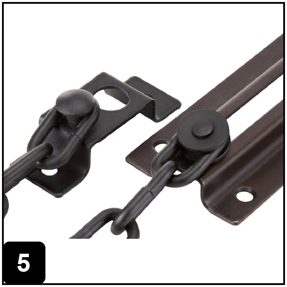 slide 6 of 6, RELIABILT 3-1/3-in Oil-Rubbed Chain Guards, 1 ct