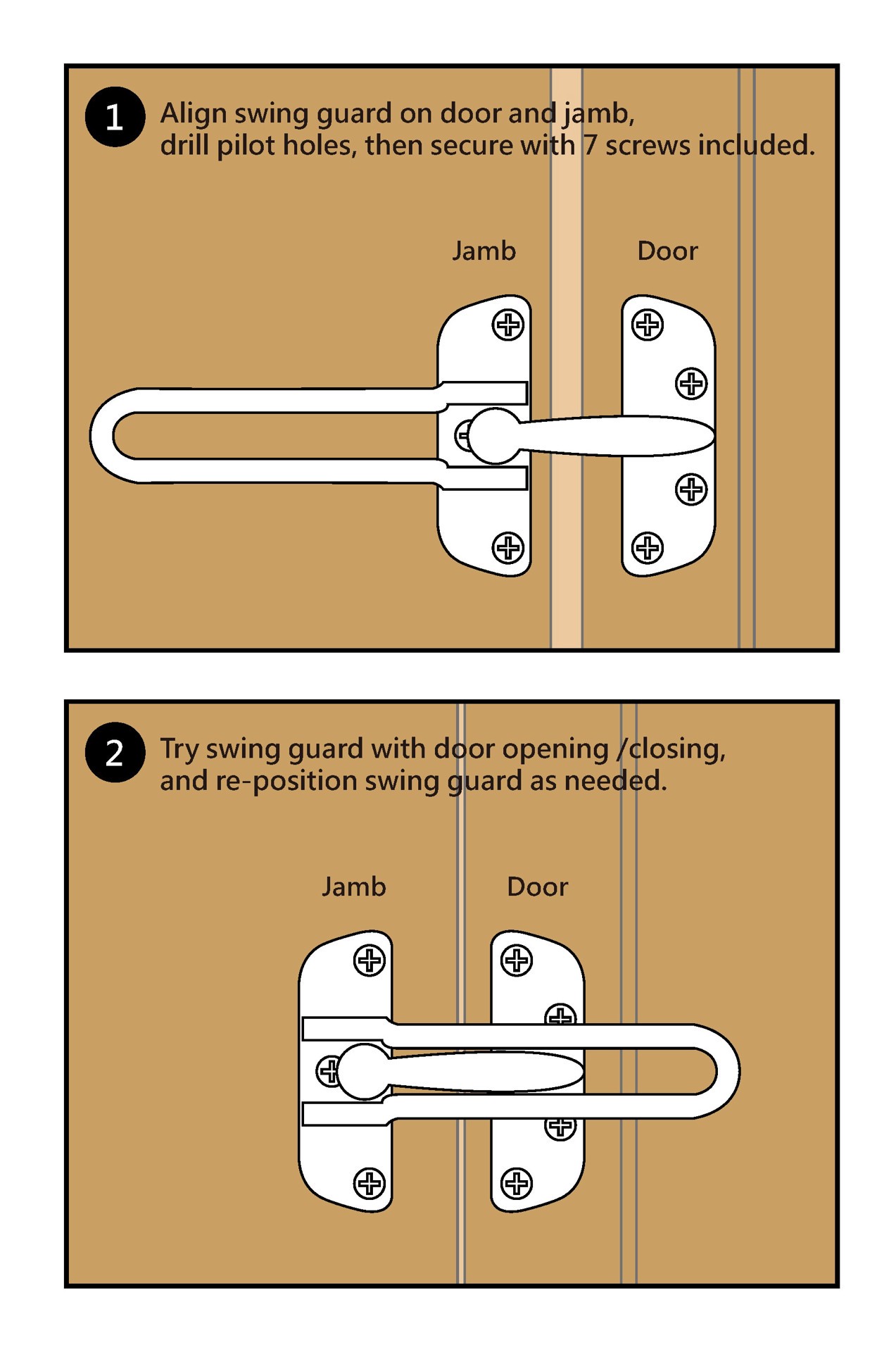 slide 2 of 6, RELIABILT 4-7/50-in Gloss Swing guards, 1 ct
