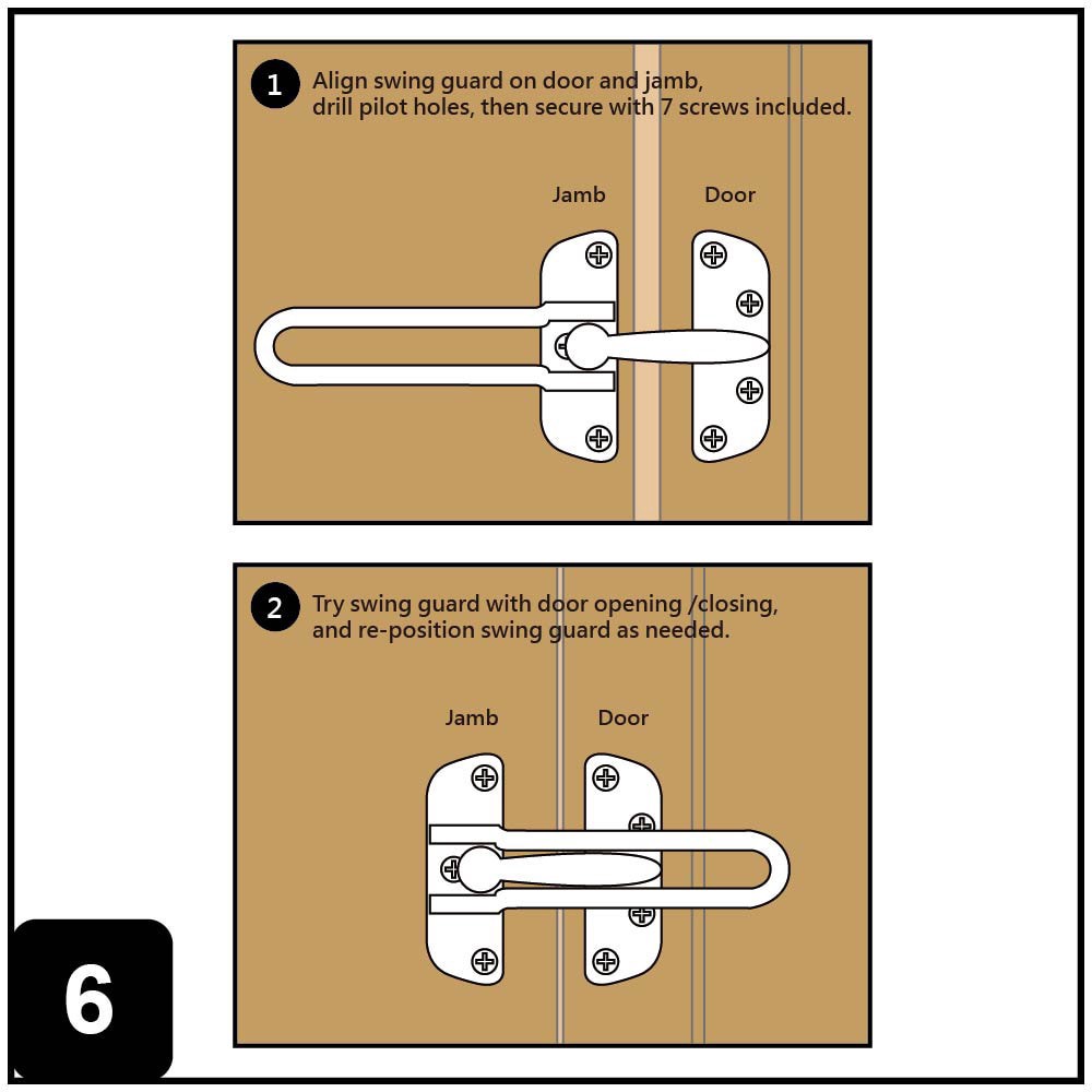 slide 6 of 6, RELIABILT 4-7/50-in Gloss Swing guards, 1 ct