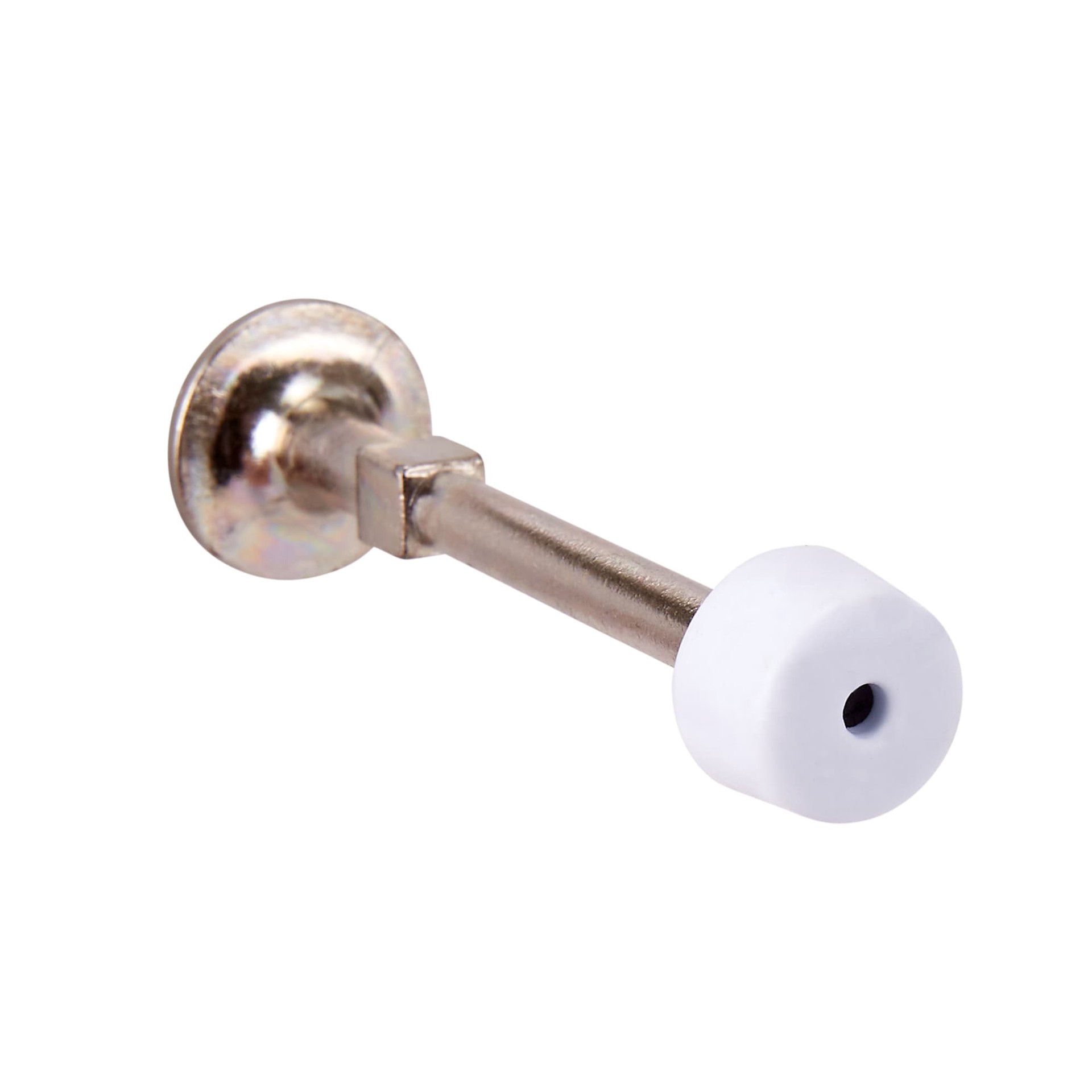 slide 2 of 6, RELIABILT 3-1/2-in Satin nickel Rigid Door Stop, 1 ct