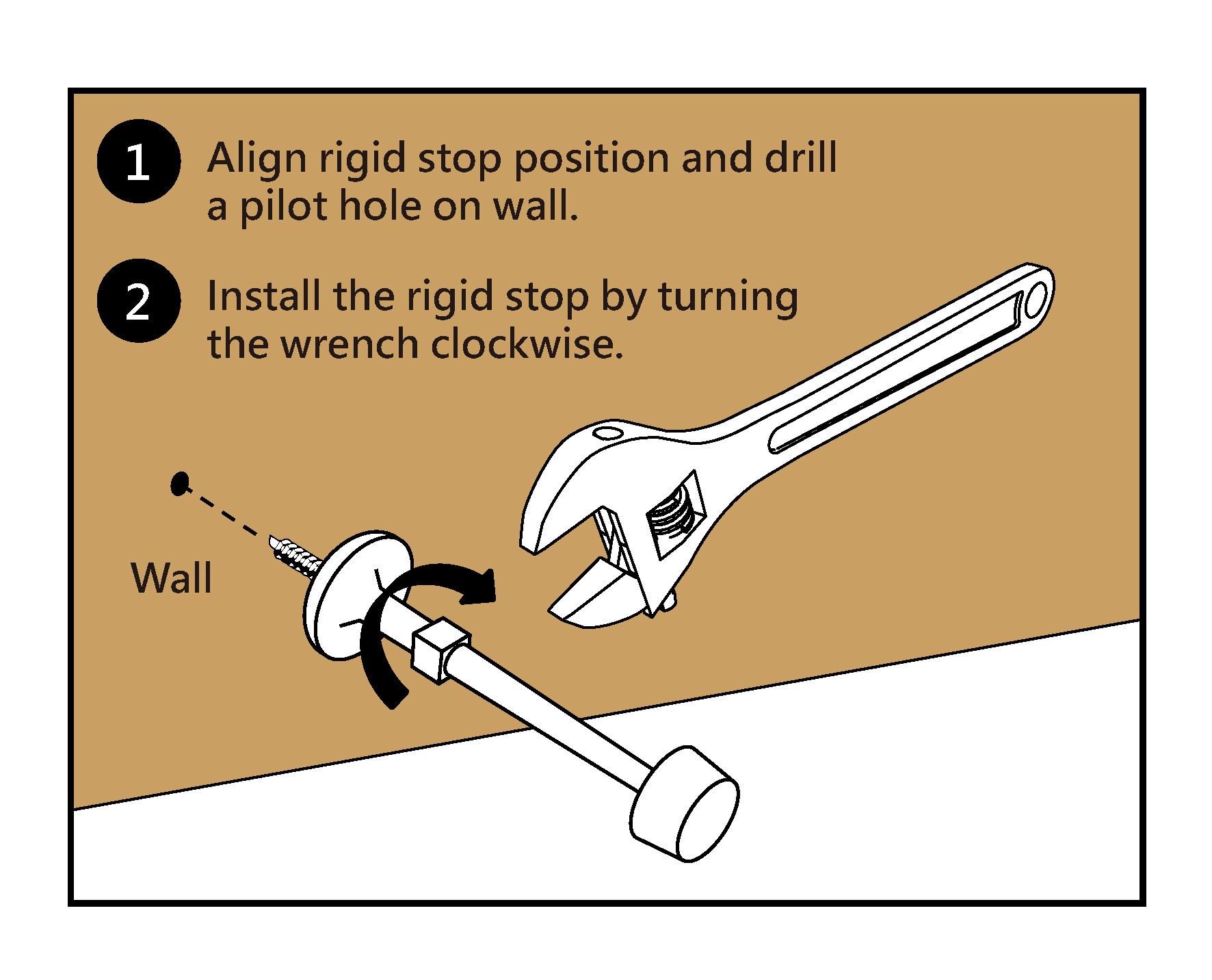 slide 4 of 6, RELIABILT 3-1/2-in Satin nickel Rigid Door Stop, 1 ct