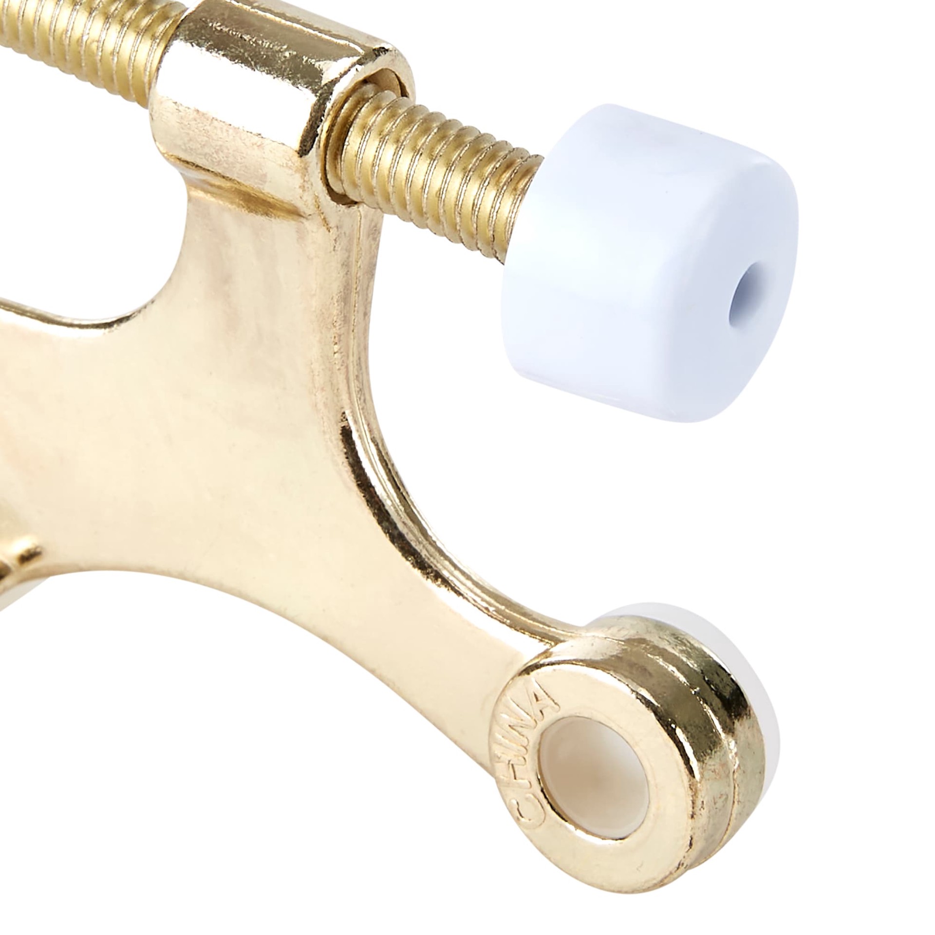 slide 2 of 6, RELIABILT 2-3/5-in Polished brass Hinge pin Door Stop, 1 ct