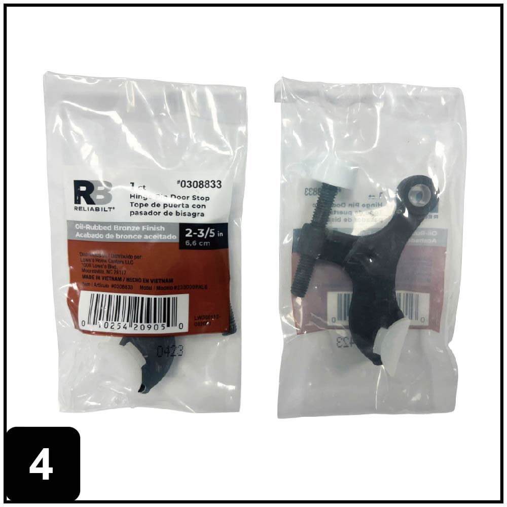 slide 6 of 6, RELIABILT 2-3/5-in Oil-rubbed bronze Hinge pin Door Stop, 1 ct