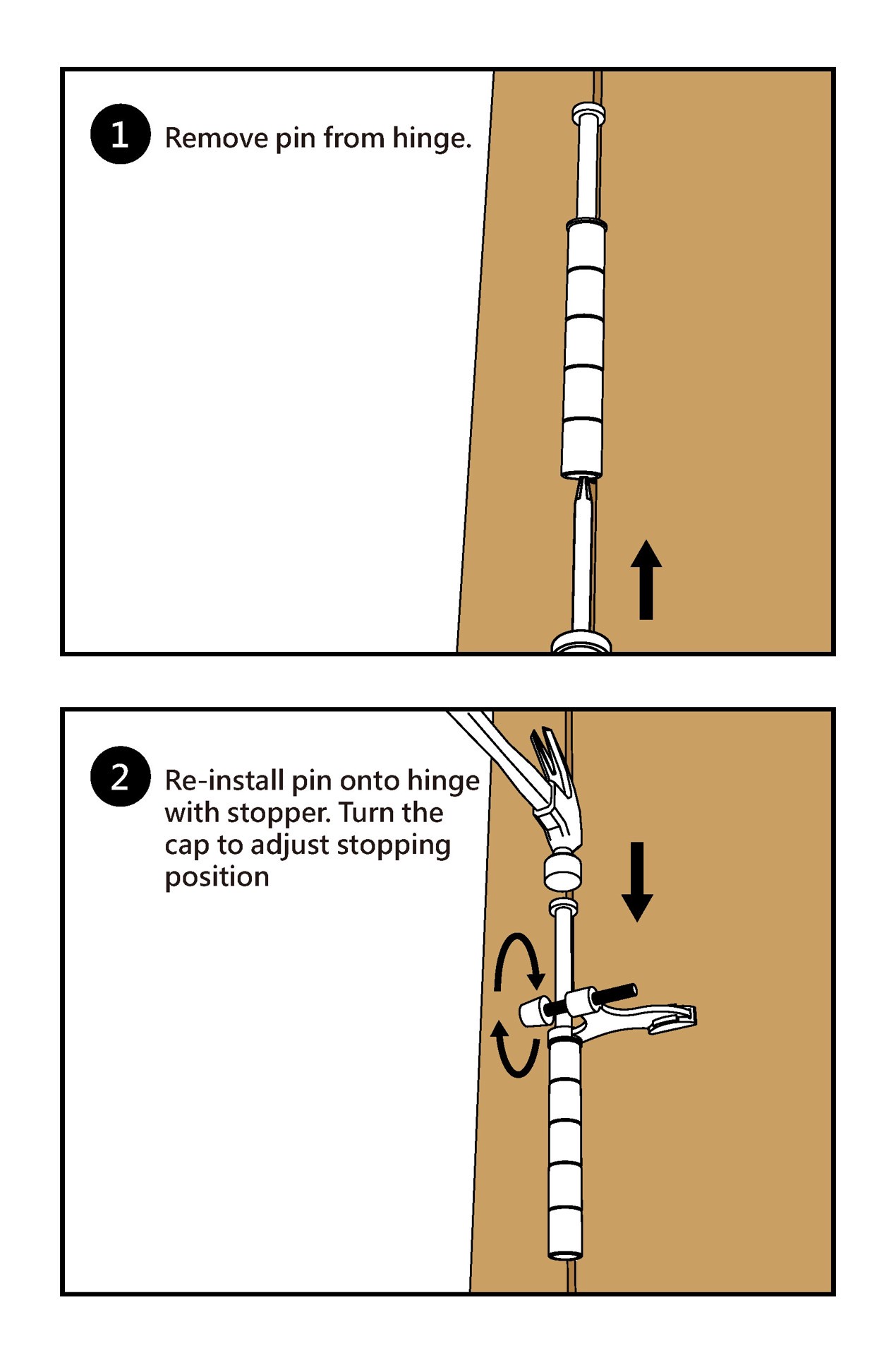 slide 4 of 6, RELIABILT 2-3/5-in White Hinge pin Door Stop, 1 ct
