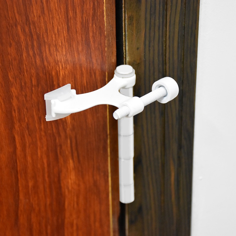 slide 5 of 6, RELIABILT 2-3/5-in White Hinge pin Door Stop, 1 ct