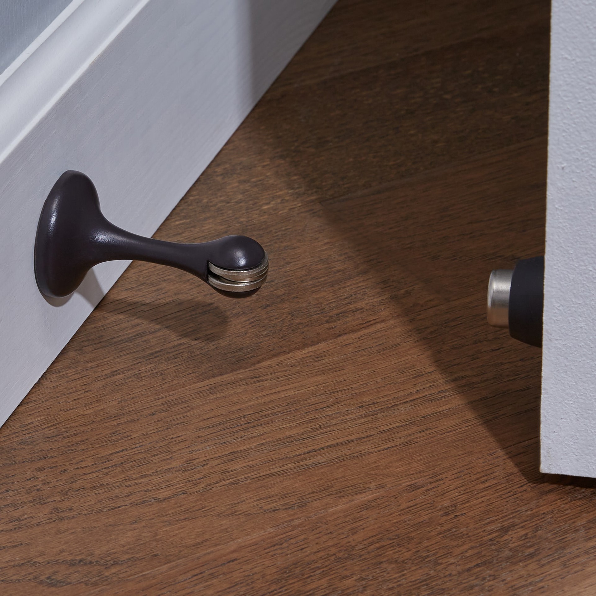 slide 3 of 6, RELIABILT 3-in Oil-rubbed bronze Wall protector Door Stop, 1 ct