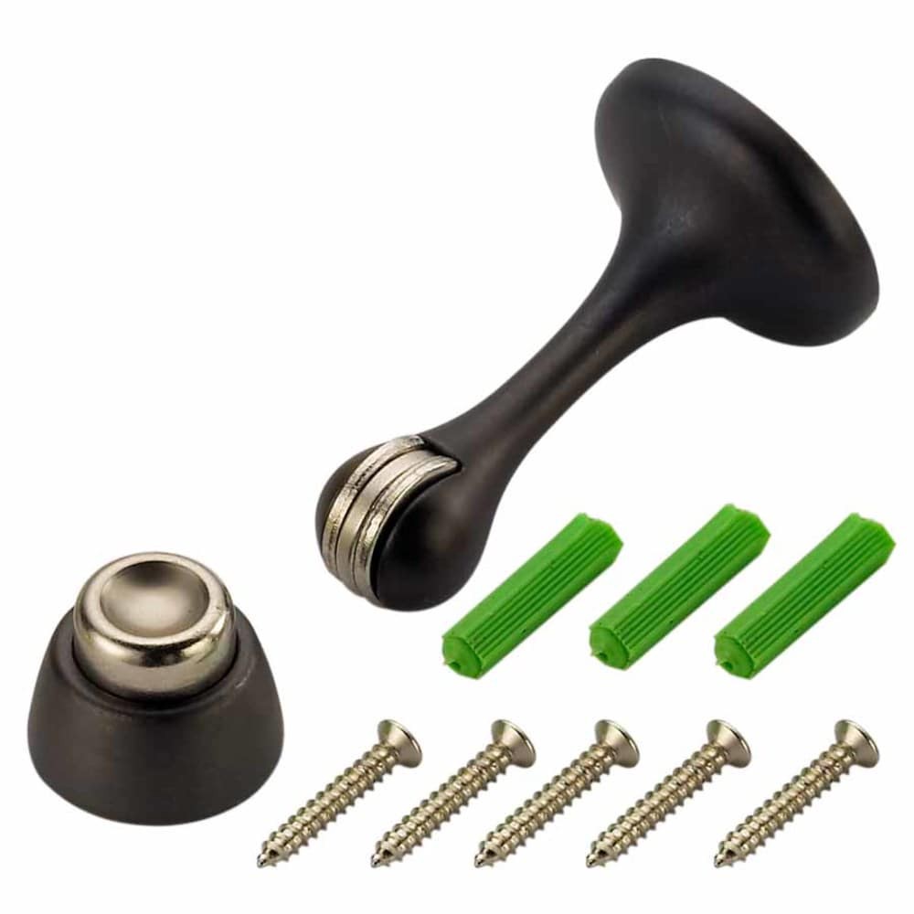 slide 1 of 6, RELIABILT 3-in Oil-rubbed bronze Wall protector Door Stop, 1 ct