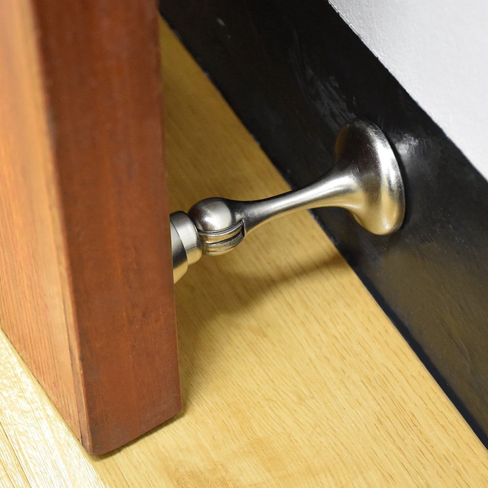 slide 5 of 6, RELIABILT 3-in Satin nickel Wall protector Door Stop, 1 ct