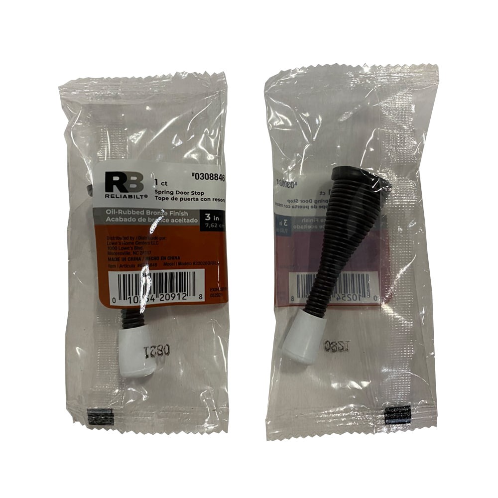 slide 5 of 6, RELIABILT 2-9/10-in Oil-rubbed bronze Spring Door Stop, 1 ct