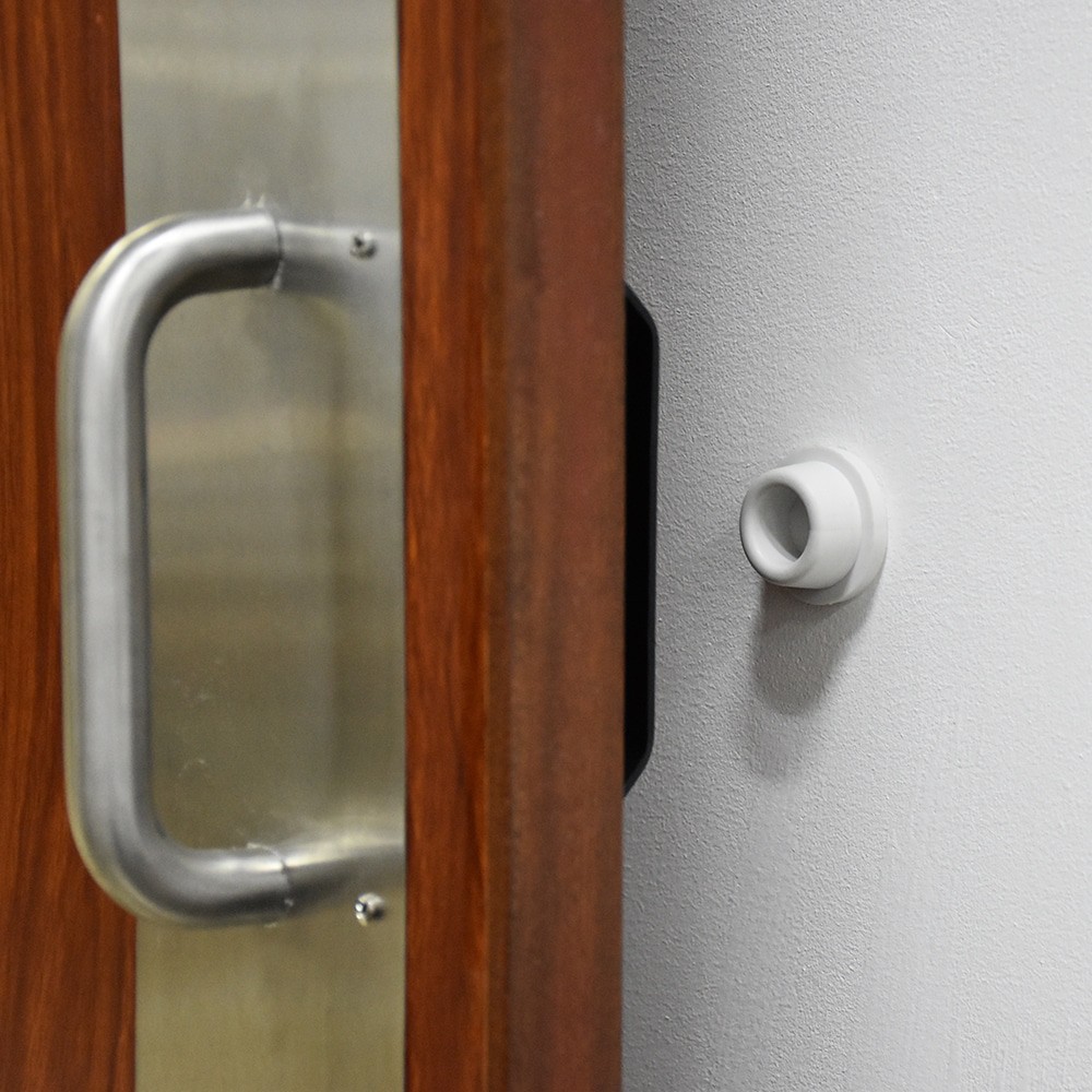 slide 3 of 5, RELIABILT 7/8-in White Concave bumper Door Stop 2 -Pack, 1 ct