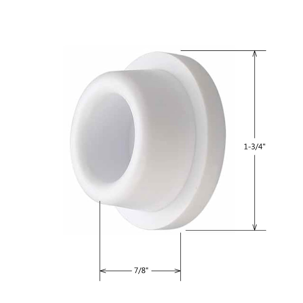 slide 5 of 5, RELIABILT 7/8-in White Concave bumper Door Stop 2 -Pack, 1 ct
