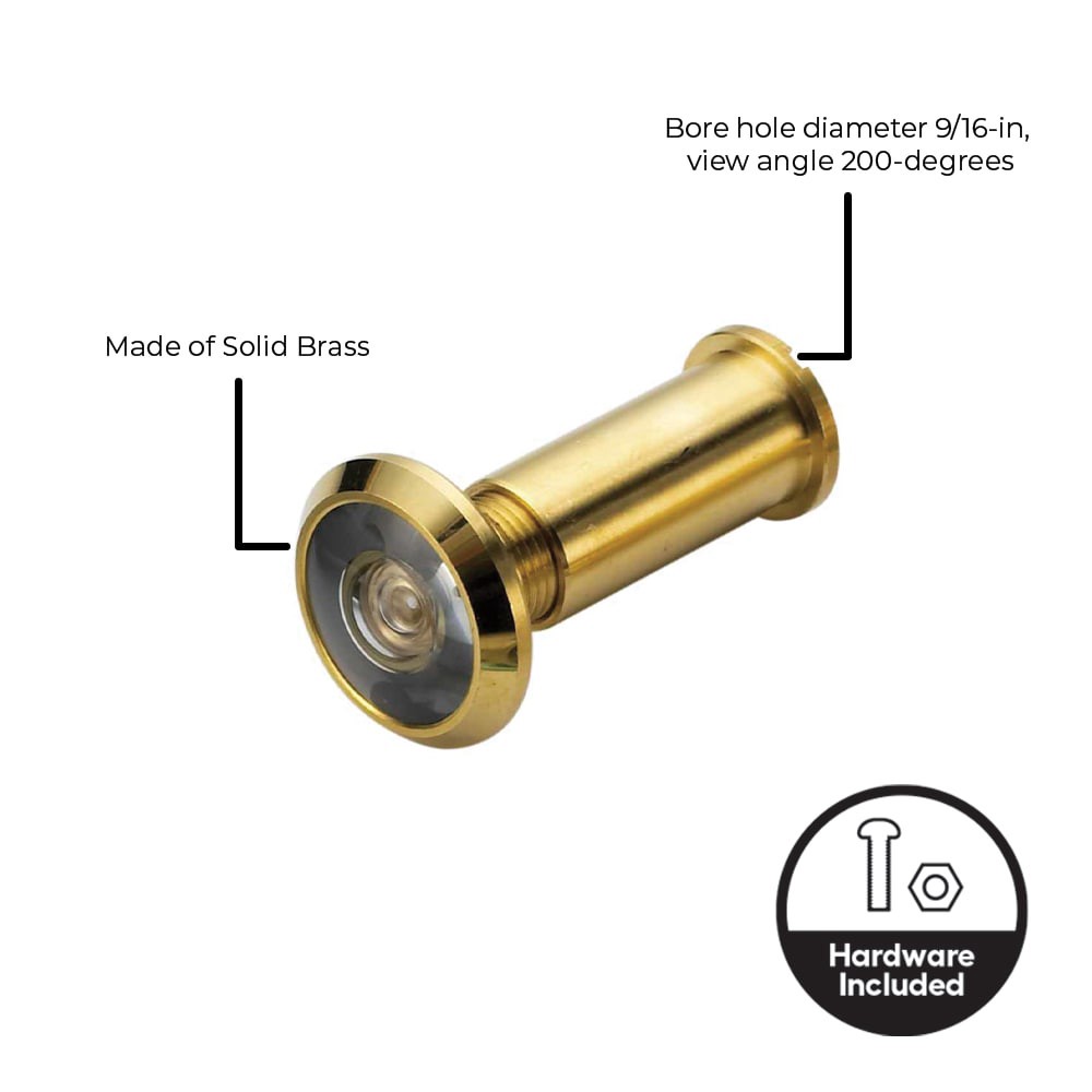 slide 3 of 6, RELIABILT 1.03-in Diameter 200-degree View Door Viewer, 1 ct