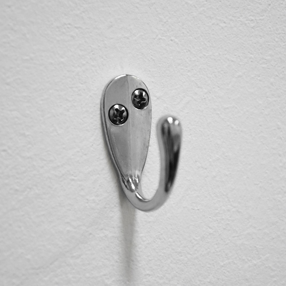 slide 4 of 5, RELIABILT Robe hooks Polished Chrome Single-Hook Wall Mount Towel Hook, 1 ct