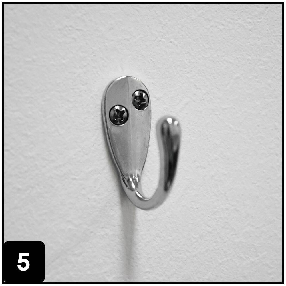slide 5 of 6, RELIABILT Robe hooks Polished Chrome Single-Hook Wall Mount Towel Hook, 1 ct