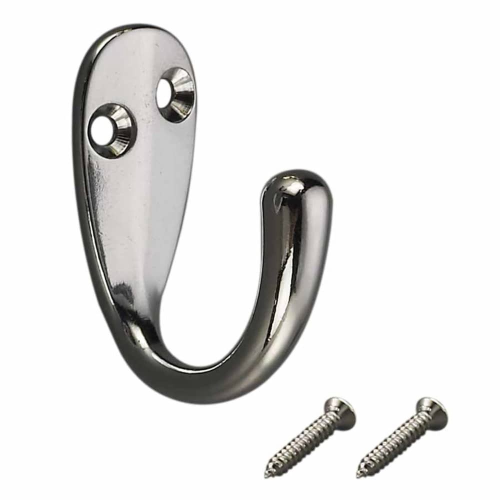 slide 1 of 5, RELIABILT Robe hooks Polished Chrome Single-Hook Wall Mount Towel Hook, 1 ct