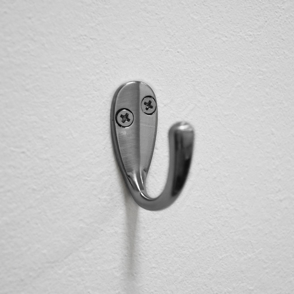 slide 4 of 5, RELIABILT Robe hooks Satin Nickel Single-Hook Wall Mount Towel Hook, 1 ct
