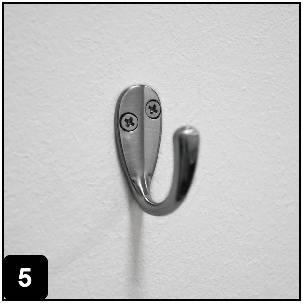 slide 5 of 6, RELIABILT Robe hooks Satin Nickel Single-Hook Wall Mount Towel Hook, 1 ct