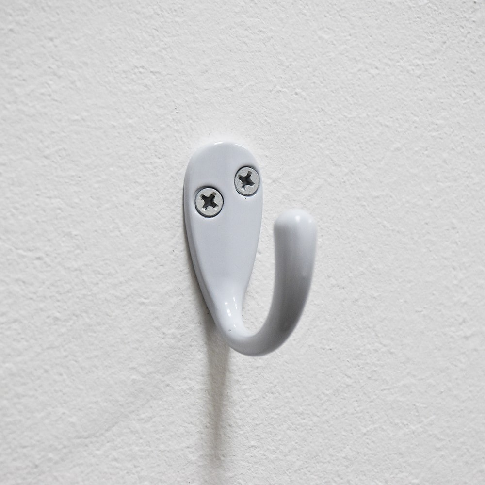 slide 4 of 5, RELIABILT Robe hooks White Single-Hook Wall Mount Towel Hook, 1 ct