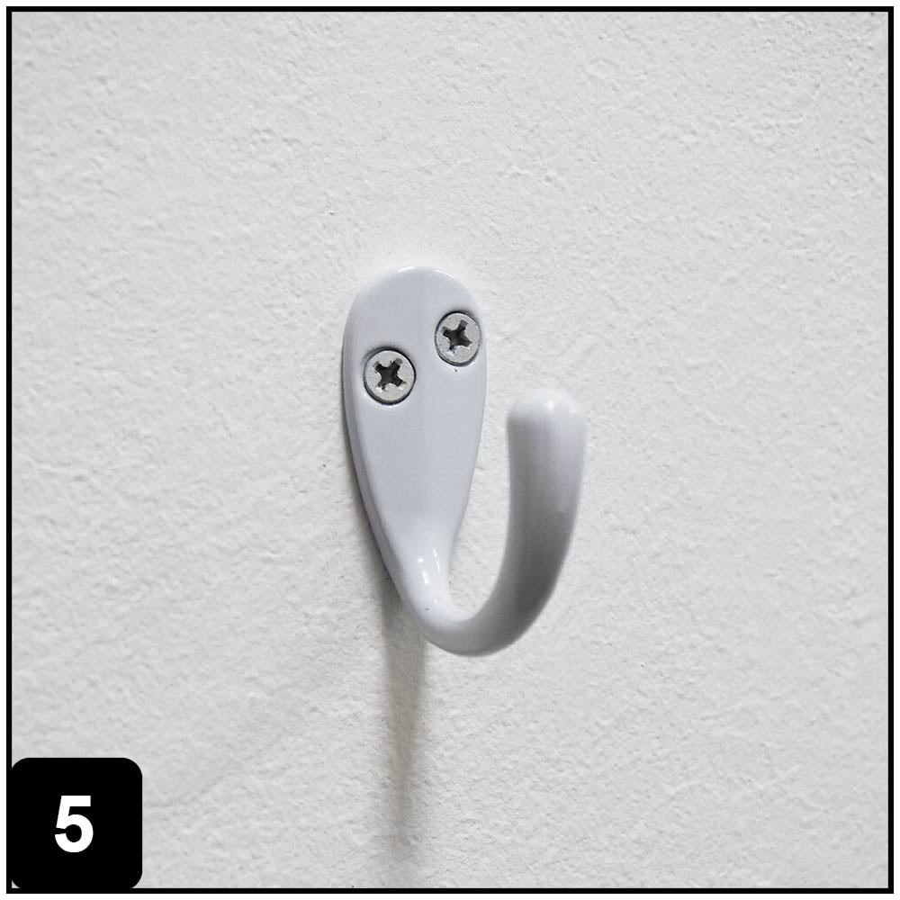 slide 5 of 6, RELIABILT Robe hooks White Single-Hook Wall Mount Towel Hook, 1 ct