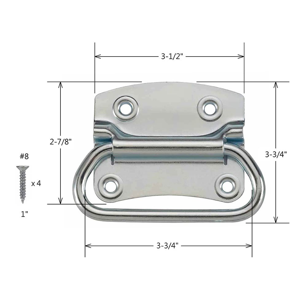 slide 3 of 5, RELIABILT Gate pull 3-1/2-in Zinc Gate Handle, 1 ct