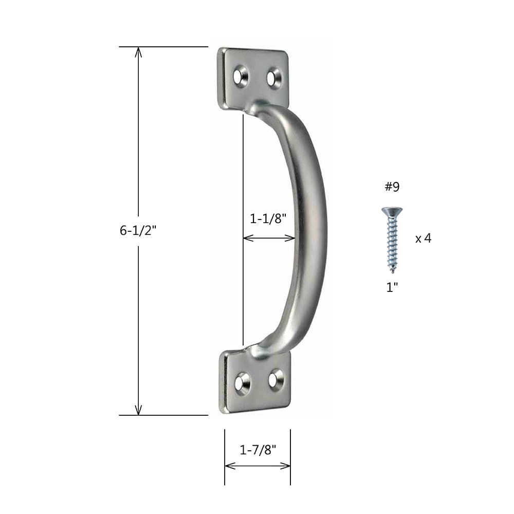 slide 4 of 6, RELIABILT Gate pull Chrome Screen/Storm door New installation Pull screen/storm door handle, 1 ct